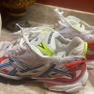 Balenciaga White and Multicolor Athletic Shoes